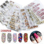 1440Pcs Glitter Rhinestones Crystal Clear Flat Bottom Glass Nail Art Nail Drill - Gold V528-SS4-SS16-GOLD-43109
