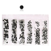 1440Pcs Glitter Rhinestones Crystal Clear Flat Bottom Glass Nail Art Nail Drill - Olive V528-SS4-SS16-OLIVE-35981