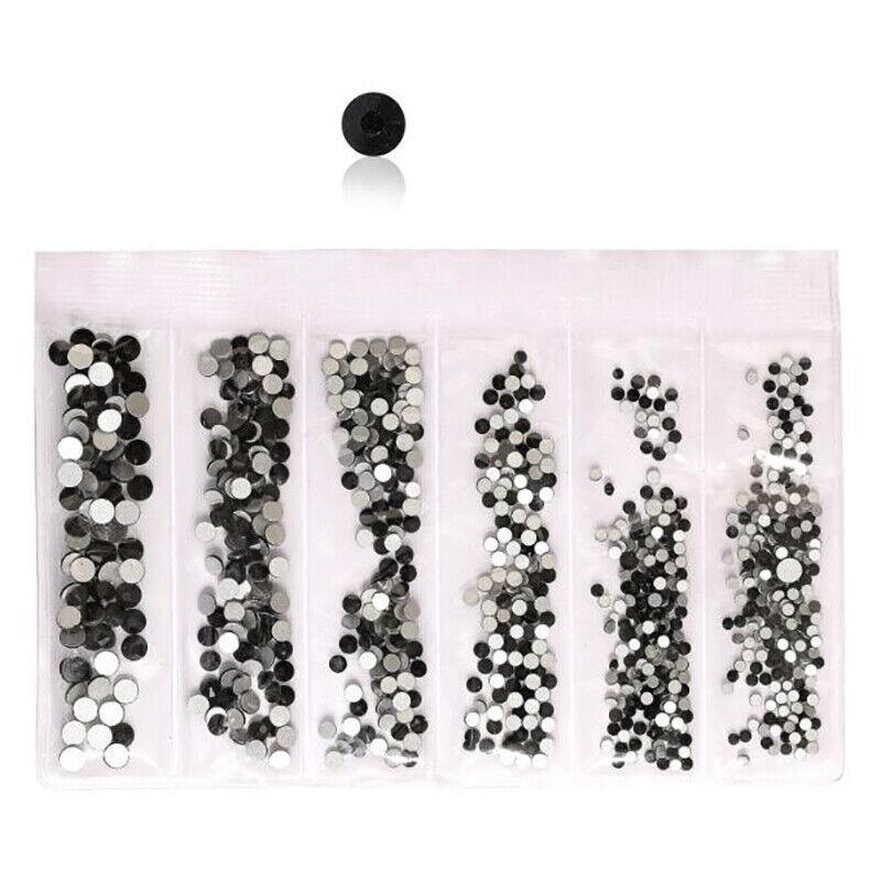1440Pcs Glitter Rhinestones Crystal Clear Flat Bottom Glass Nail Art Nail Drill - Olive V528-SS4-SS16-OLIVE-35981