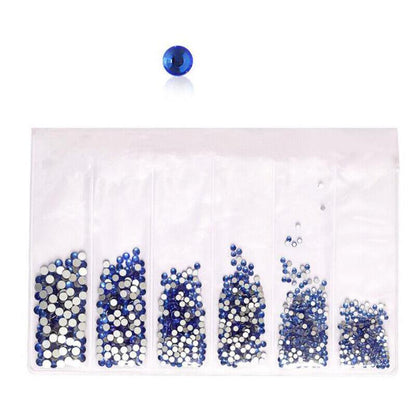 1440Pcs Glitter Rhinestones Crystal Clear Flat Bottom Glass Nail Art Nail Drill - Olive V528-SS4-SS16-OLIVE-35981