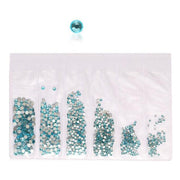 1440Pcs Glitter Rhinestones Crystal Clear Flat Bottom Glass Nail Art Nail Drill - Olive V528-SS4-SS16-OLIVE-35981