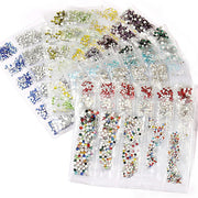 1440Pcs Glitter Rhinestones Crystal Clear Flat Bottom Glass Nail Art Nail Drill - Starry V528-SS4-SS16-STARRY-51569
