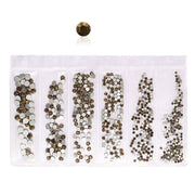 1440Pcs Glitter Rhinestones Crystal Clear Flat Bottom Glass Nail Art Nail Drill - Starry V528-SS4-SS16-STARRY-51569
