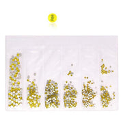 1440Pcs Glitter Rhinestones Crystal Clear Flat Bottom Glass Nail Art Nail Drill - Starry V528-SS4-SS16-STARRY-51569