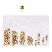 1440Pcs Glitter Rhinestones Crystal Clear Flat Bottom Glass Nail Art Nail Drill - Starry V528-SS4-SS16-STARRY-51569