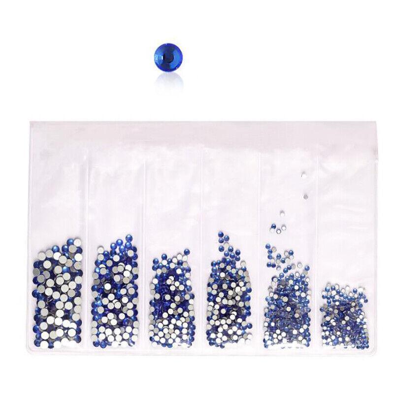 1440Pcs Glitter Rhinestones Crystal Clear Flat Bottom Glass Nail Art Nail Drill - Starry V528-SS4-SS16-STARRY-51569