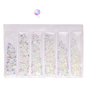 1440Pcs Glitter Rhinestones Crystal Clear Flat Bottom Glass Nail Art Nail Drill - Starry V528-SS4-SS16-STARRY-51569