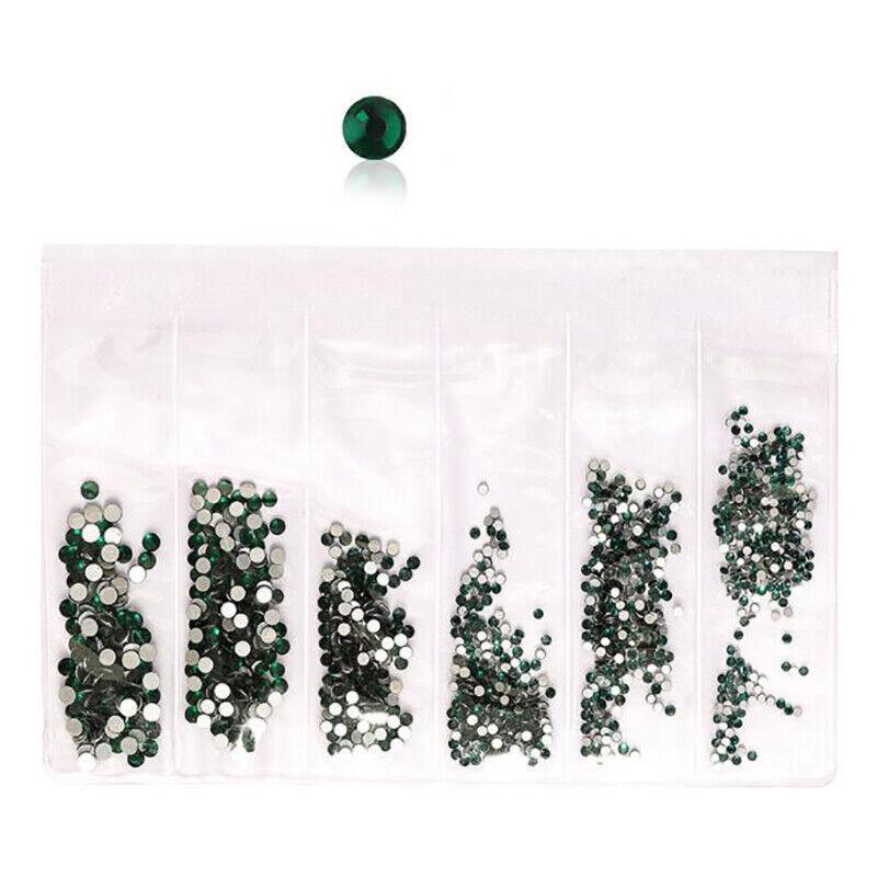 1440Pcs Glitter Rhinestones Crystal Clear Flat Bottom Glass Nail Art Nail Drill - Starry V528-SS4-SS16-STARRY-51569