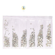 1440Pcs Glitter Rhinestones Crystal Clear Flat Bottom Glass Nail Art Nail Drill - Starry V528-SS4-SS16-STARRY-51569