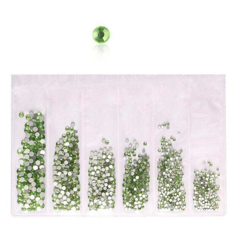 1440Pcs Glitter Rhinestones Crystal Clear Flat Bottom Glass Nail Art Nail Drill - Starry V528-SS4-SS16-STARRY-51569
