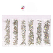 1440Pcs Glitter Rhinestones Crystal Clear Flat Bottom Glass Nail Art Nail Drill - Starry V528-SS4-SS16-STARRY-51569