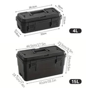 Multi Function Toolbox Household Car Storage Organizer Outdoor Hardware Case - 4L V528-STACKABLE-TOOLBOX-S-BLACK-4L-302746