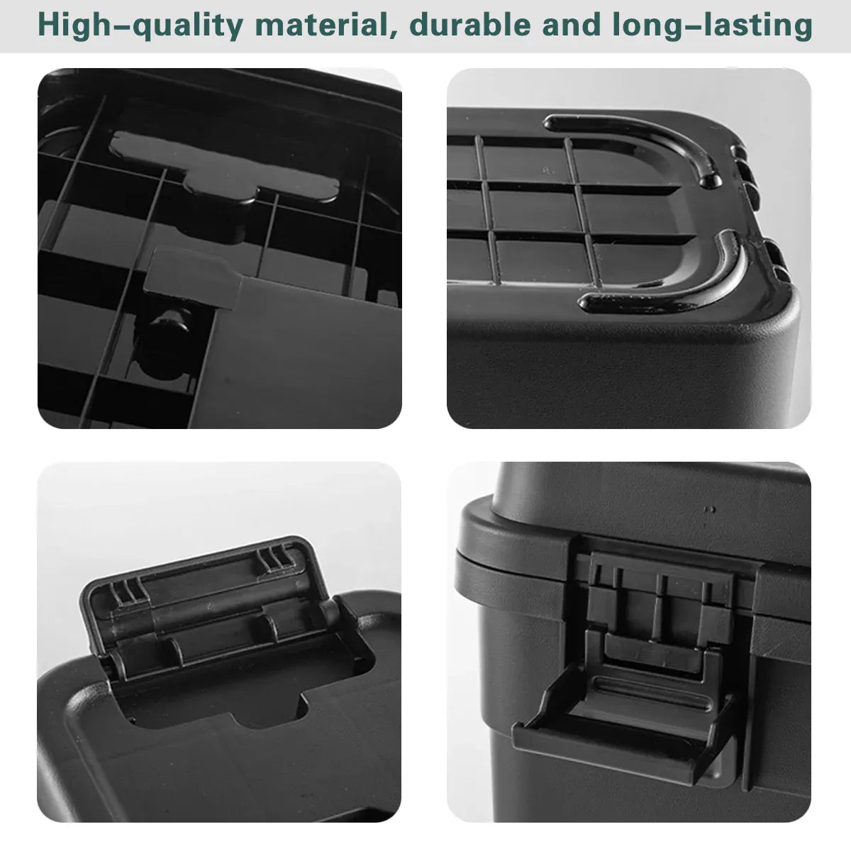 Multi Function Toolbox Household Car Storage Organizer Outdoor Hardware Case - 4L V528-STACKABLE-TOOLBOX-S-BLACK-4L-302746
