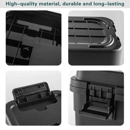 Multi Function Toolbox Household Car Storage Organizer Outdoor Hardware Case - 4L V528-STACKABLE-TOOLBOX-S-BLACK-4L-302746