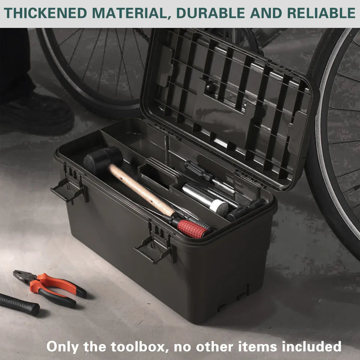 Multi Function Toolbox Household Car Storage Organizer Outdoor Hardware Case - 4L V528-STACKABLE-TOOLBOX-S-BLACK-4L-302746