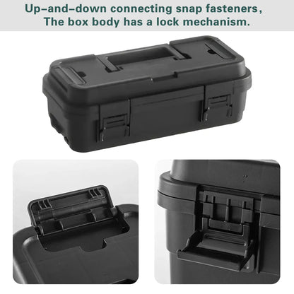 Multi Function Toolbox Household Car Storage Organizer Outdoor Hardware Case - 4L V528-STACKABLE-TOOLBOX-S-BLACK-4L-302746