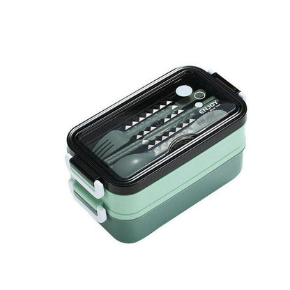 Bento Box Lunch Containers Food Microwave Stainless Portable Dinnerware Au - Blue V528-STAINLESSLUNCHBO-BLUE-35719