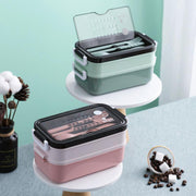 Bento Box Lunch Containers Food Microwave Stainless Portable Dinnerware Au - Green V528-STAINLESSLUNCHBO-GREEN-57801