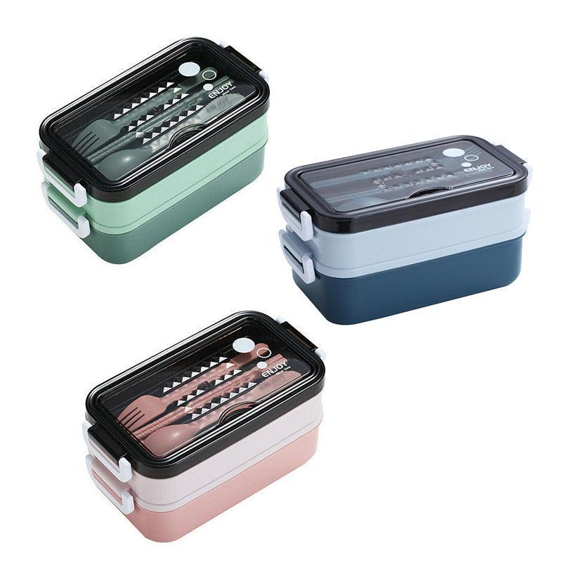 Bento Box Lunch Containers Food Microwave Stainless Portable Dinnerware Au - Pink V528-STAINLESSLUNCHBO-PINK-94357