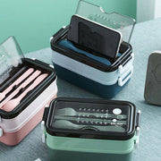 Bento Box Lunch Containers Food Microwave Stainless Portable Dinnerware Au - Pink V528-STAINLESSLUNCHBO-PINK-94357