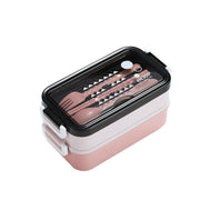Bento Box Lunch Containers Food Microwave Stainless Portable Dinnerware Au - Pink V528-STAINLESSLUNCHBO-PINK-94357