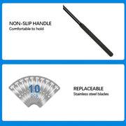 304SS Aquarium Stainless Steel Algae Scraper Blade Fish Tank Glass Cleaner V528-STAINLESSSCRAPER-834940