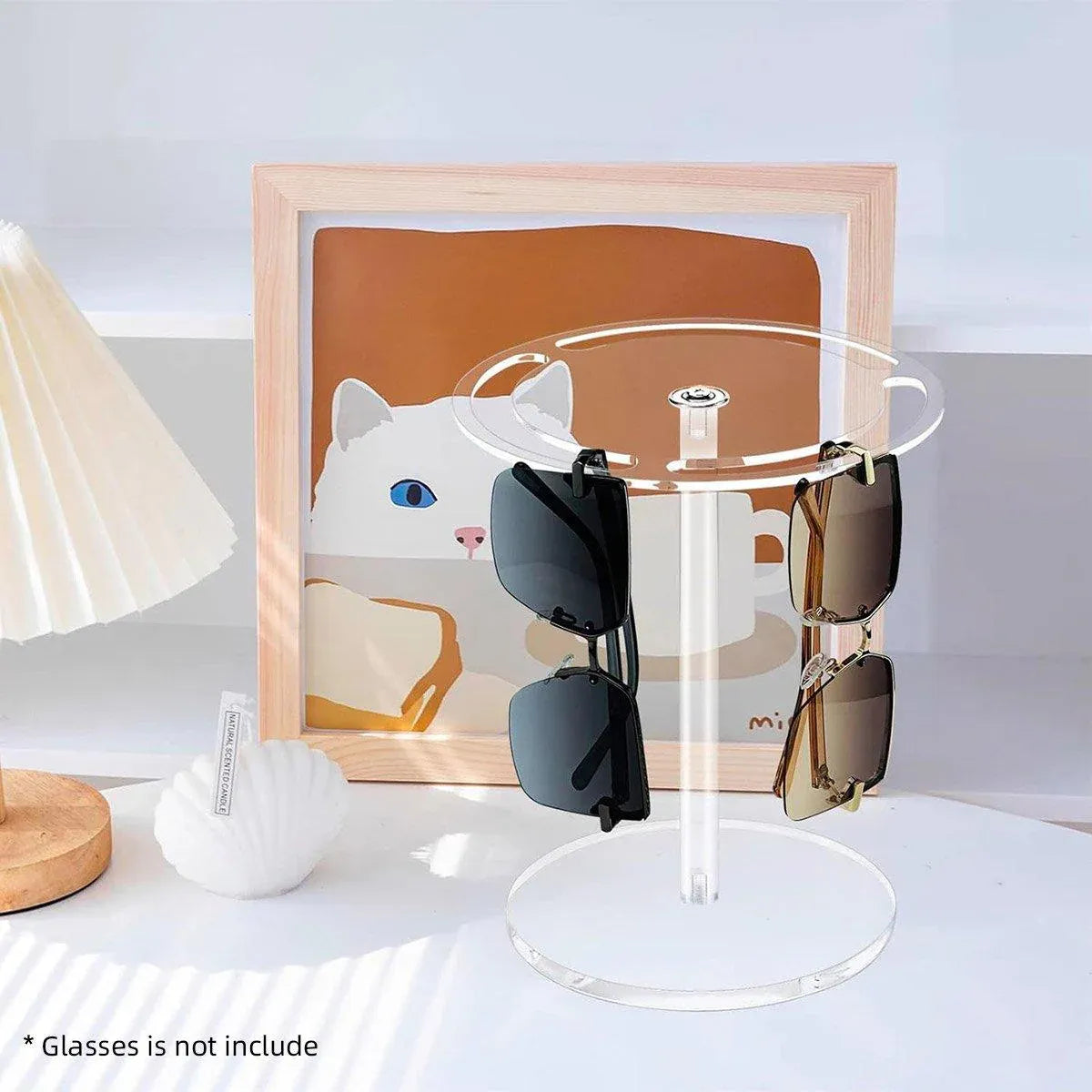 360 Degree Rotating Eyeglasses Display Stand Desktop Holder Organizer Glasses Storage - 1-Layer V528-STAND-1C-553188