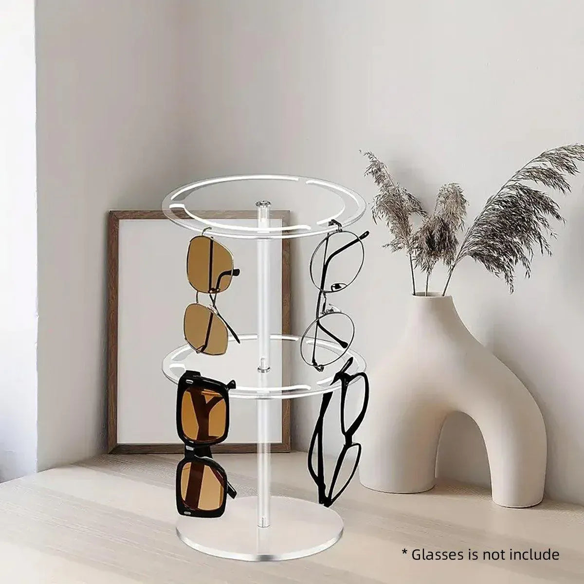 360 Degree Rotating Eyeglasses Display Stand Desktop Holder Organizer Glasses Storage - 1-Layer V528-STAND-1C-553188