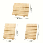 Wooden Earrings Display Rack Multi Tier Jewelry Stand Organizer Earrings Holder - 3-Tier V528-STAND-3-764749