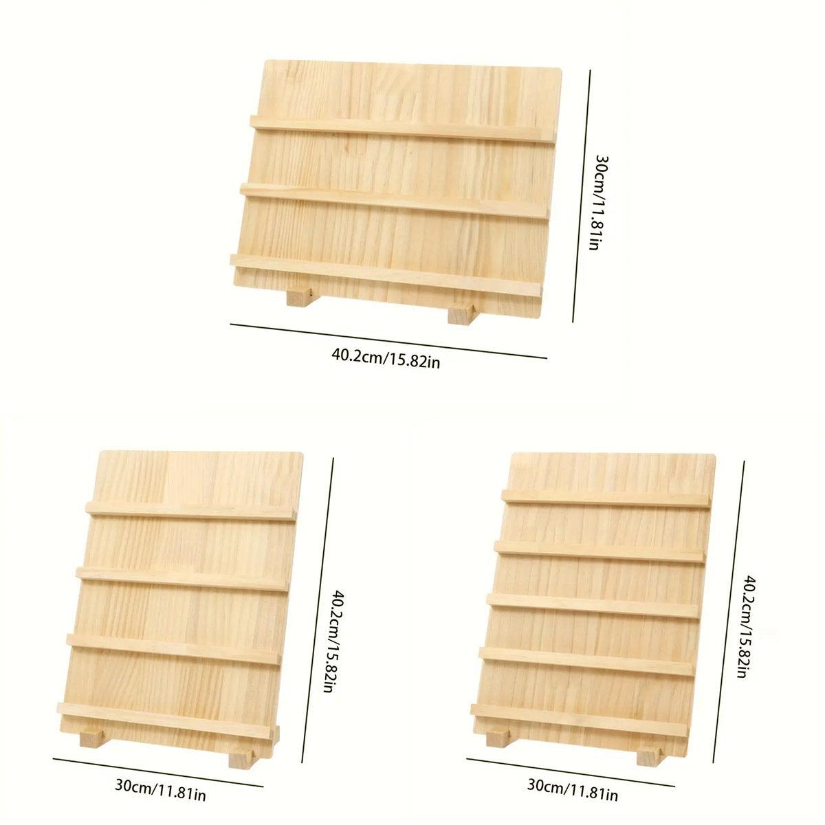 Wooden Earrings Display Rack Multi Tier Jewelry Stand Organizer Earrings Holder - 3-Tier V528-STAND-3-764749