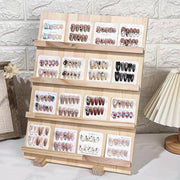 Wooden Earrings Display Rack Multi Tier Jewelry Stand Organizer Earrings Holder - 3-Tier V528-STAND-3-764749
