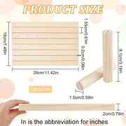 Wooden Earrings and Studs Display Rack Jewellery Organizer Stand 7 Slots Storage - Beige V528-STAND-BEIGE-436525