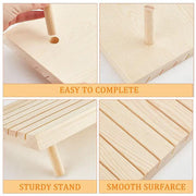 Wooden Earrings and Studs Display Rack Jewellery Organizer Stand 7 Slots Storage - Beige V528-STAND-BEIGE-436525