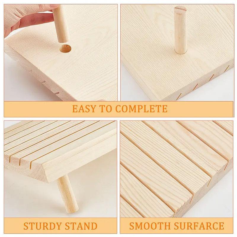 Wooden Earrings and Studs Display Rack Jewellery Organizer Stand 7 Slots Storage - Beige V528-STAND-BEIGE-436525