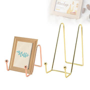 Iron Display Stand Dish Rack-Plate Bowl Picture Frame Photo Book Pedestal Holder - Black-S V528-STAND-BLACK-S-1PC-83029