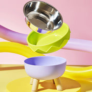 Eggshell Tall Pet Bowl Cat Dog Food Bowl Anti Slip Durable Raised Feeding Bowl - Green V528-STANDING-BOWL-GREEN-328472