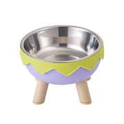Eggshell Tall Pet Bowl Cat Dog Food Bowl Anti Slip Durable Raised Feeding Bowl - Green V528-STANDING-BOWL-GREEN-328472