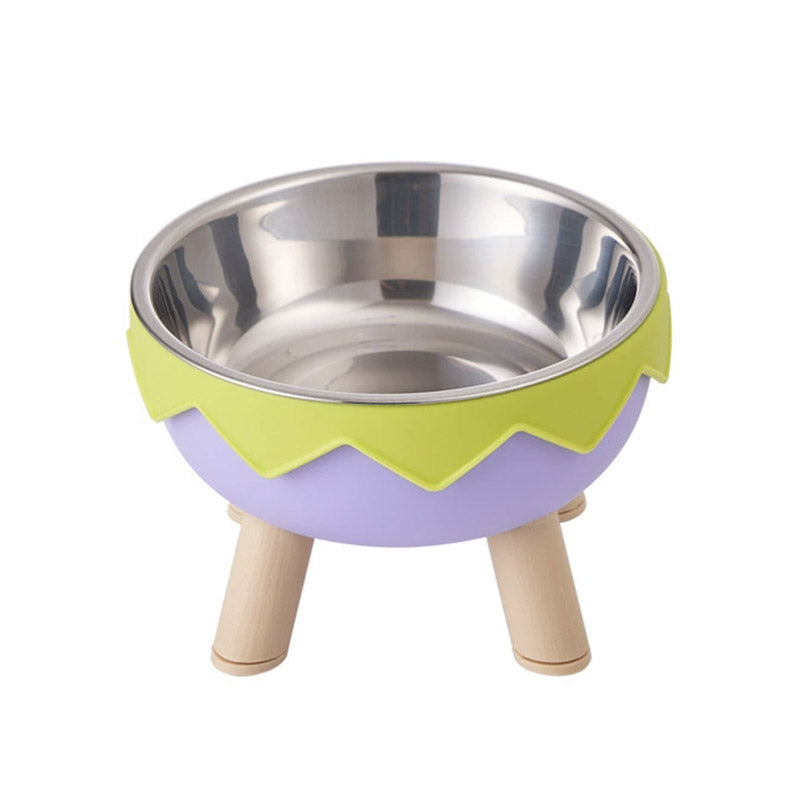 Eggshell Tall Pet Bowl Cat Dog Food Bowl Anti Slip Durable Raised Feeding Bowl - Green V528-STANDING-BOWL-GREEN-328472