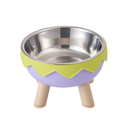 Eggshell Tall Pet Bowl Cat Dog Food Bowl Anti Slip Durable Raised Feeding Bowl - Green V528-STANDING-BOWL-GREEN-328472