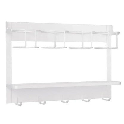 Magnetic Mug Organizer Cup Holder Wall Mount Storage for Kitchen Office Home Use - White V528-STANLEY-WHITE-895605