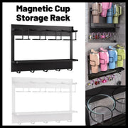 Magnetic Mug Organizer Cup Holder Wall Mount Storage for Kitchen Office Home Use - White V528-STANLEY-WHITE-895605