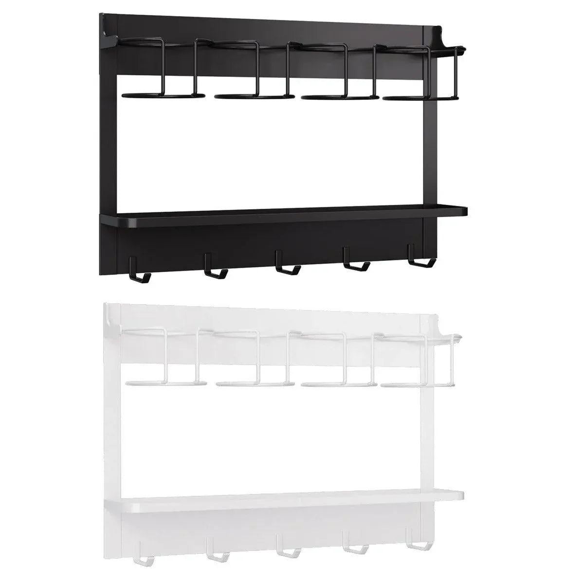 Magnetic Mug Organizer Cup Holder Wall Mount Storage for Kitchen Office Home Use - White V528-STANLEY-WHITE-895605