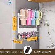 Magnetic Mug Organizer Cup Holder Wall Mount Storage for Kitchen Office Home Use - White V528-STANLEY-WHITE-895605
