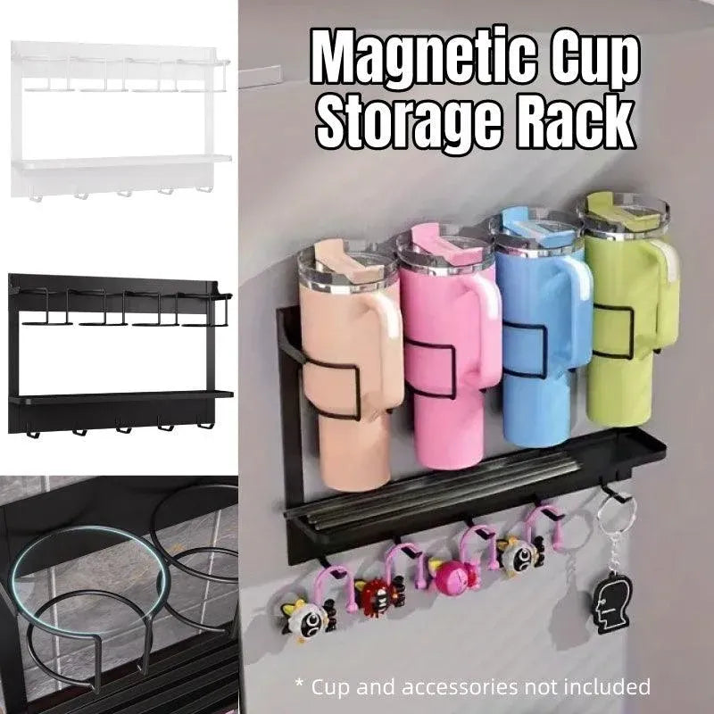 Magnetic Mug Organizer Cup Holder Wall Mount Storage for Kitchen Office Home Use - White V528-STANLEY-WHITE-895605