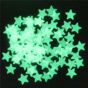 100 Pieces Glow-in-the-Dark Luminous Star Wall Stickers for Bedroom or Ceiling Decor - Blue V528-STAR-BLUE-100PCS-785240