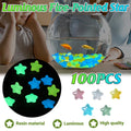 Luminous Stars Set 100PCS Fluorescent Five Pointed Plastic Stars DIY Decor V528-STAR-COLOURFUL-100PCS-936124