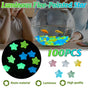Luminous Stars Set 100PCS Fluorescent Five Pointed Plastic Stars DIY Decor V528-STAR-COLOURFUL-100PCS-936124