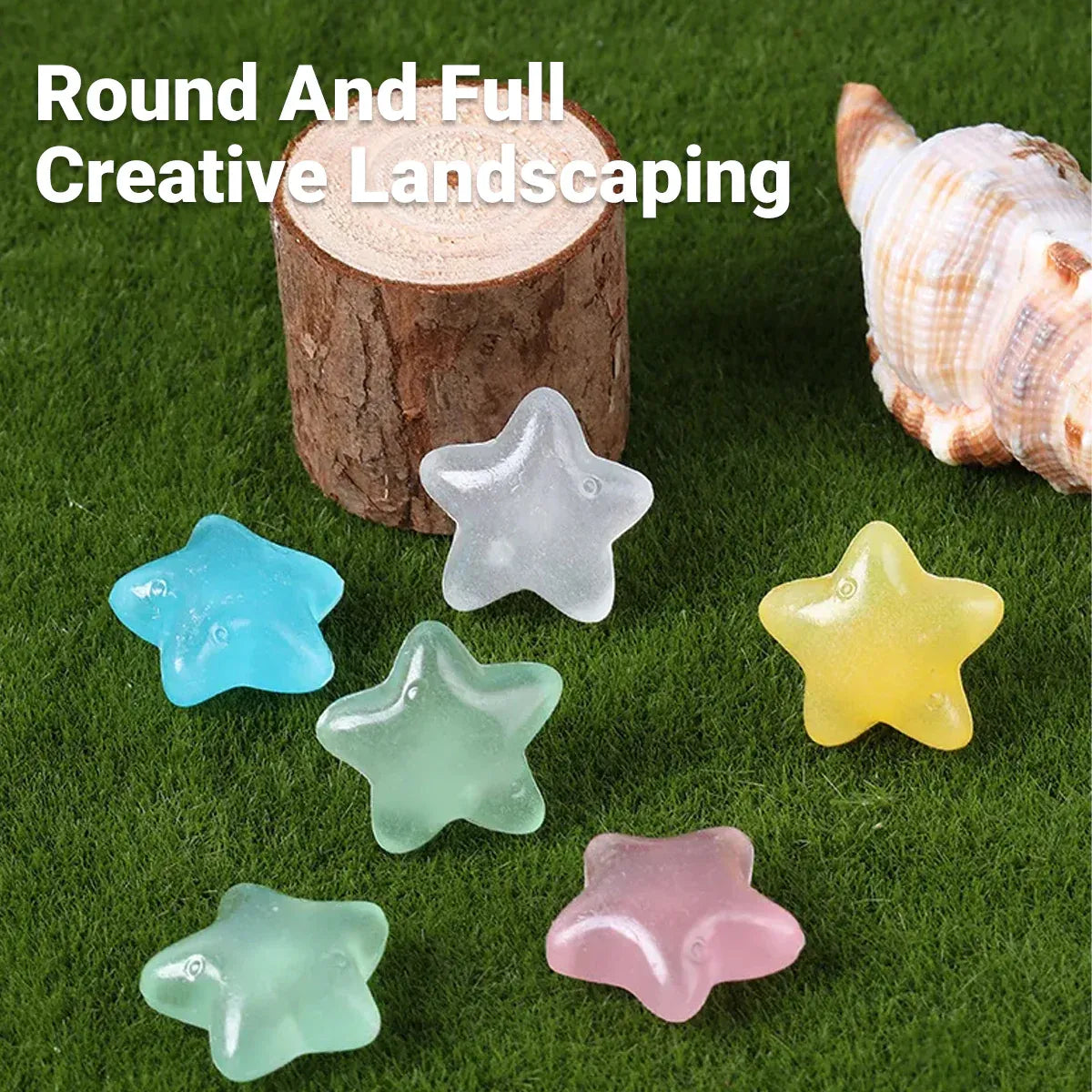 Luminous Stars Set 100PCS Fluorescent Five Pointed Plastic Stars DIY Decor V528-STAR-COLOURFUL-100PCS-936124