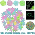 100 Pieces Glow-in-the-Dark Luminous Star Wall Stickers for Bedroom or Ceiling Decor - Pink V528-STAR-PINK-100PCS-852013