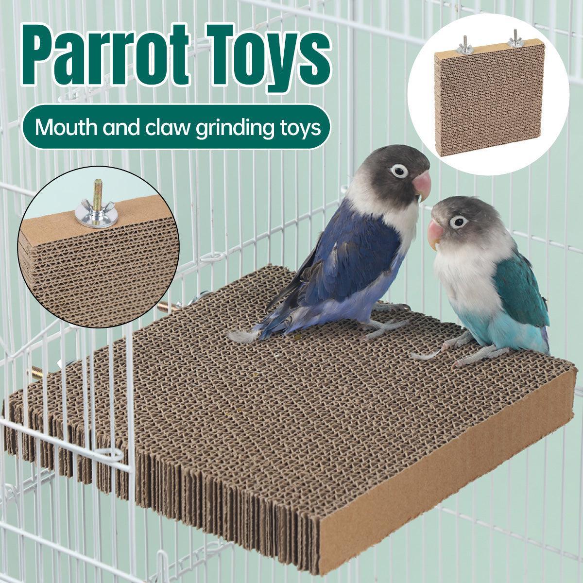 Parrot Toy Bird Cage Accessories Anti-bite Hair Grinding Pad Relieve Boredom V528-STATION-PLATE-416186